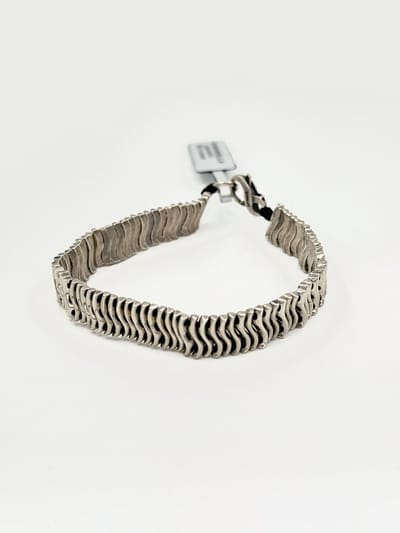 Spadarella Gioielli - SPBR408 - Armband - 925 Zilver - 10 mm - Black - 19 Cm - Heren - Dames - Made in Italy