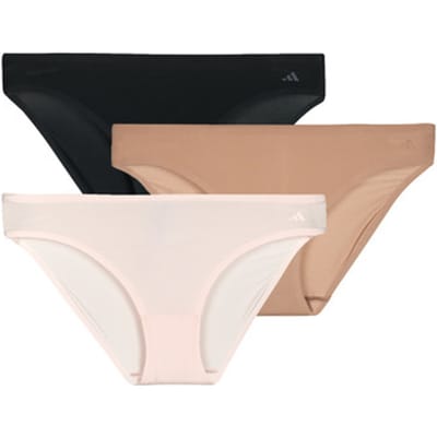 adidas Sportswear 3PK BIKINI - Sport Active Light Flex-Packaged Panties – Damen Onderbroek - zwart, beige, lichtroze