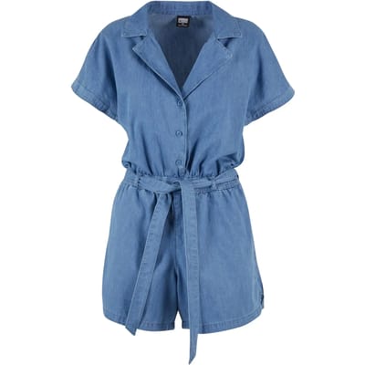 Urban Classics - Light Denim Resort Playsuit - XXL - Blauw