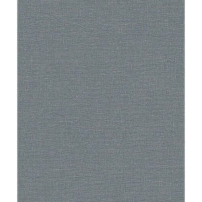 Dutch Wallcoverings - Vliesbehang - Linen & Textures - uni blauw- LT10013