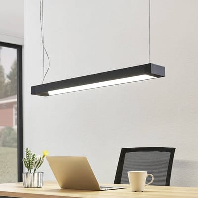 Arcchio LED hanglamp Cuna, 92 cm, zwart, metaal