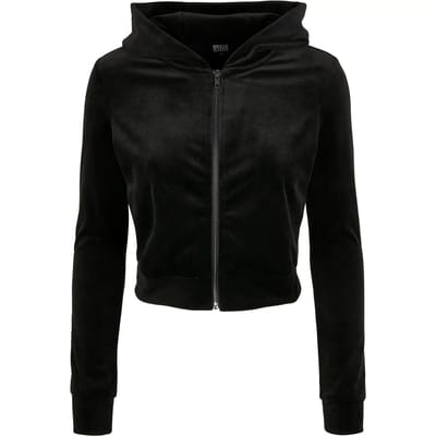 Urban Classics - Velvet Vest met capuchon - 4XL - Zwart