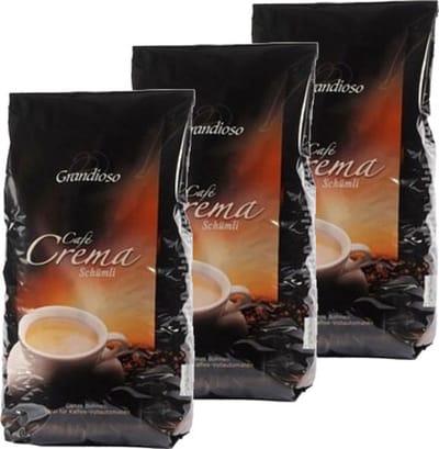 Grandioso Café Crema Schümli - koffiebonen - 3 x 1 kilo
