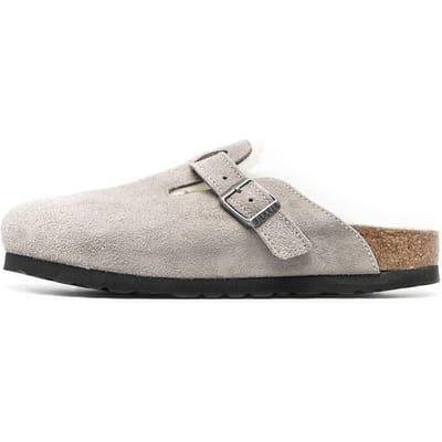 Birkenstock Boston Comfortabel Veelzijdig Ademend Antislip Gesloten Teen Pantoffels Unisex pantoffels Grijs 1017651BOSTONSTONE 37 gray