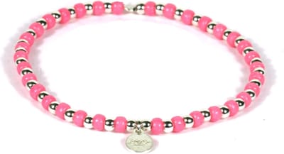 Heaven Eleven KIDS - meisjes - armband - zilver - 925 - roze - 2mm - 15cm