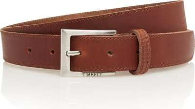 Timbelt Leren Riem - Nette Heren Riem - Rondom Gestikt - Taille Maat tot 105 - Totale Lengte 120 cm - Pantalon riem - Cognac