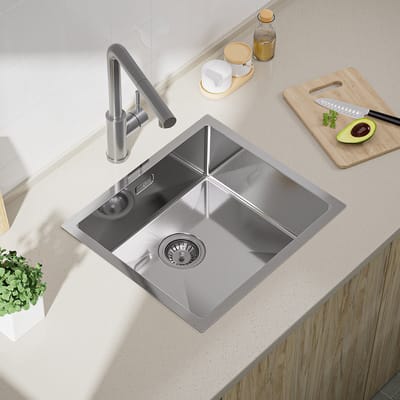CECIPA max Spoelbakken Keuken 50*44*19CM - Enkele spoelbak - Spoelbak Keuken - Spoelbakken - Spoelbakken met afdruip - RVS