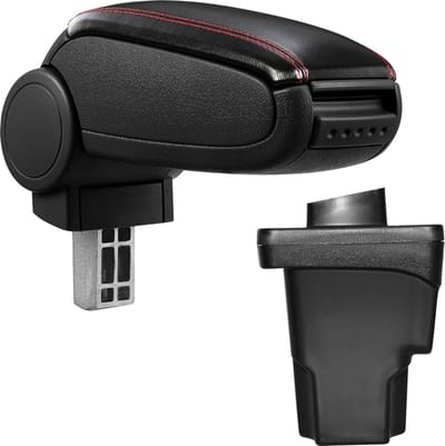 Armsteun-Seat Leon III-5F-2012-kunstleer-zwart+rood stiksel