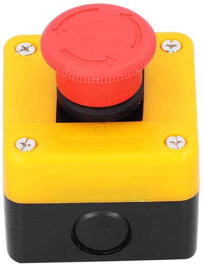 Noodstopknop - Drukknopschakelaar - Veiligheidsschakeling - Verzegeld en duurzaam - 10A 1NO 1NC - Rood