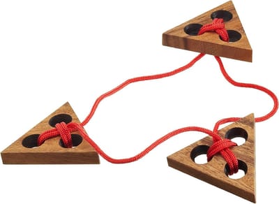 Philos Triangel Puzzel - Houten breinbreker - Moeilijkheidsgraad 1