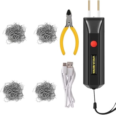 Kunststof Lasser - Plastic Reparatie - Scheuren Herstellen - Draadloos USB-C - 200 Nietjes - Zwart