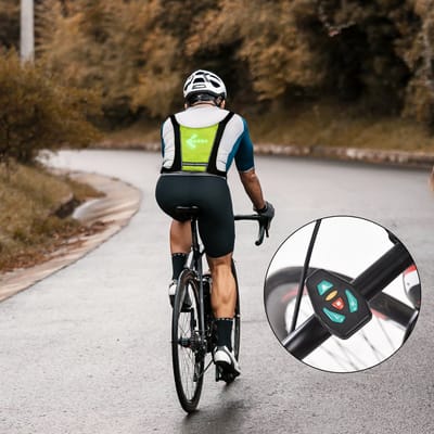 Arisenn® LEFTRIGHT Fiets verlichting Vest - richting aanwijzers fiets vest - Jogging reflectie vest Veiligheidsvest - Safety Vest - Veiligheidshesje - Hardloop veiligheidsvest - Reflecterend