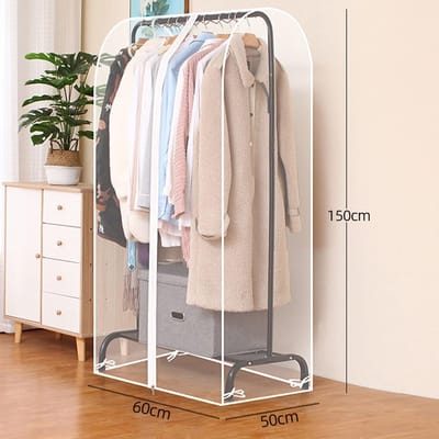 Transparante Stofhoes Met Ritssluiting 60x150x50 Cm Water En Stofdicht Beschermhoes Voor Kledinghangers Opbergruimte