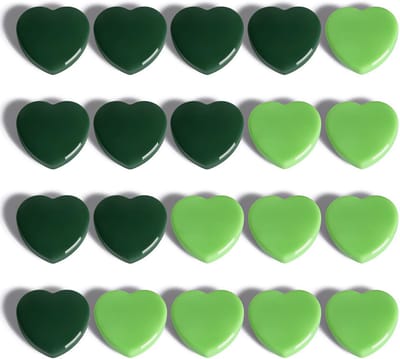 Kleurige en Sterke Decoratieve Magneten voor de Koelkast en Kluis - 20 Stuks met Hartontwerp