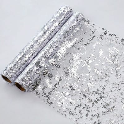 Glitterend Gaas Tafelkleed - Zilveren Tafeldecoratie - Ideaal Voor Bruiloft, Tafeldecoratie En Decoratie Voor Eettafel 1 Stuk 1PC&28cm*300cm zilver