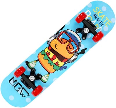 Compleet Skateboard - Outdoor Board - Leren skateboarden - Dubbel kick ontwerp - 60 cm - Creatief