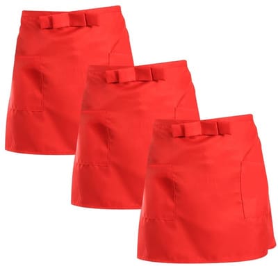 Dailygoods- Schorten met diepe zakken - Korte schorten - Server/ober - 100% polyester - Waterdicht - Afmetingen 57,5 x 37,5 cm - Keukenschort