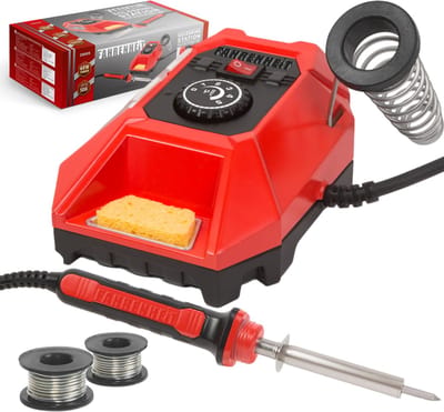 Complete Soldeerset - Soldeerbout met Soldeerstation inclusief Tin & Spons - Instelbare Temperatuur - MAX. 500 ºC - 60W