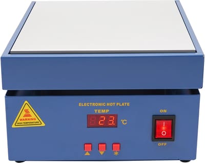 PCB verwarmingsstation 800 W - roestvrij staal - instelbaar 50-400 °C - ideaal voor soldeerwerkzaamheden - SnelShoppen