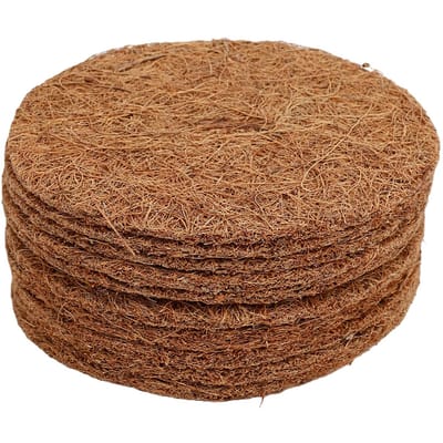 10PCS Coussinets de Nidification pour Oiseaux Fibre de Coco Coussinet de Nidification pour Pigeons Tapis pour Œufs d'Oiseaux pour Perruche Lit d'Éclosion pour Poulet Accessoires 15CM beige