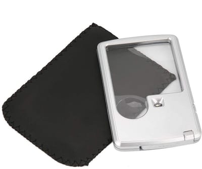 Dailygoods - Leesvergrootglas met LED-verlichting - Vergrootglas voor boeken - 2 in 1 lens - Wit - Handig voor lezen - Perfect voor kranten en tijdsch...