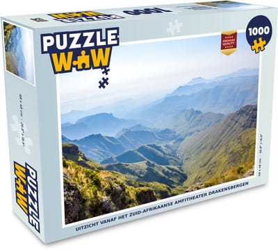 Puzzel Uitzicht vanaf het Zuid-Afrikaanse Amfitheater Drakensbergen - Legpuzzel - Puzzel 1000 stukjes volwassenen