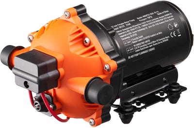 Membraanwaterpomp 12 V , 5 Gpm (18,93 L/Min), 5-Kamer Dc-Pomp, Instelbare 40-100 Psi Drukschakelaar, 70 Psi, 20,955 mm Mnpt-Aansluiting, voor Camper, Jacht, Foodtruck, Camper, Marine