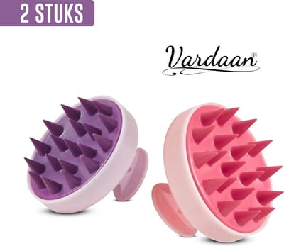Vardaan® Massage borstel - Hoofdhuid borstel - Scalp Massager - Shampoo Brush - Scalp Brush - Stimuleert haargroei - 2 stuks - Vardaan Hoofd massage borstel: Ontspan, Verjong & Bevorder Haargroei