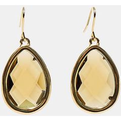 Stradivarius Traanvormige oorbellen met steentjes  Oker OS