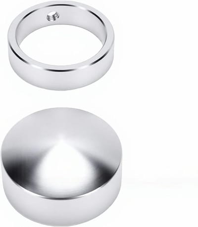Fitnesshandgreep Eindkap - Handvat Afdekking - Sporten - Afgeronde Randen - 32 mm - Zwart