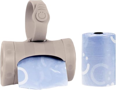 Dispenser Luiertas Zakjes - Luierzakjes Houder - Onderweg Luiers Verschoonen - Inclusief Geurzakjes - 10.8 cm - Taupe