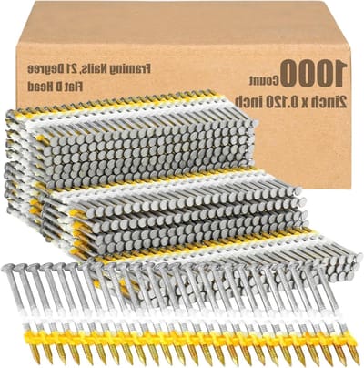 Framing Nagels - Kozijnspijkers Spijkers - Houtconstructies Versterken - Ringschacht Gegalvaniseerd - 1000 stuks 5 x 0.3 cm - Zilver