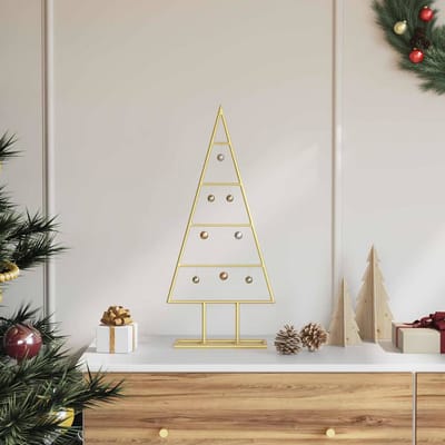 vidaXL - Metalen - kerstboom - Goud - 60 - cm - Poedercoated - staal