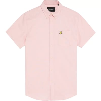 Lyle & Scott Oxford-Shirt Met Korte Mouwen, Roze