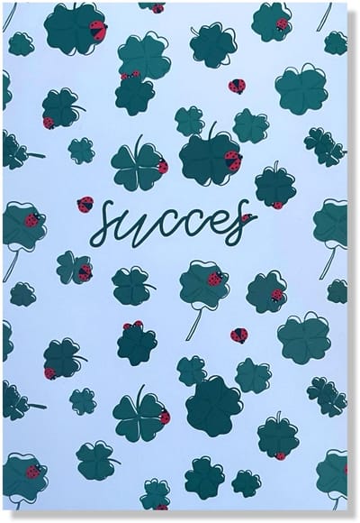 Veel Succes Wenskaart - 12x17cm - Gevouwen kaart inclusief envelop - Veel Geluk / Succes