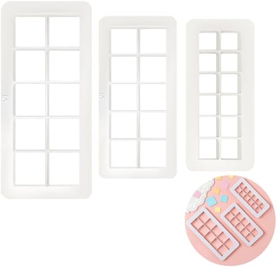 Dailygoods- Koekjessnijders 3-delig - Geometrische Uitsteekvormen - Fondant Decoratie - Voedselveilig Kunststof - Herbruikbaar - Glad Ontwerp