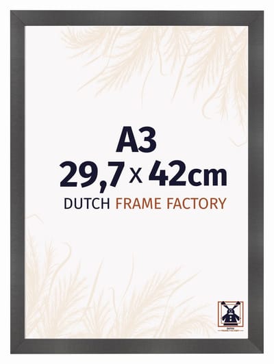 Fotolijst A3 29,7x42 cm - MDF - Zwart Mat - Praag