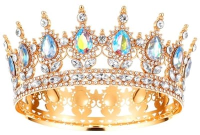 Luxe Kristallen Kroon voor Dames - Vintage Bruidstiara voor Feest en Bruiloft