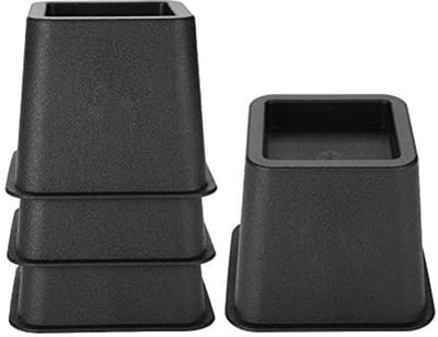 Meubelverhogers 4 Stuks - Bed en Tafel - Meubels Verhogen - Extra Stabiliteit - 120 x 90 mm - Zwart