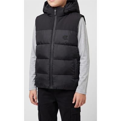 Calvin Klein Boys Tonal Block Padded Vest Black Taglia: 6 | Giacche Outlet | kids | Nero