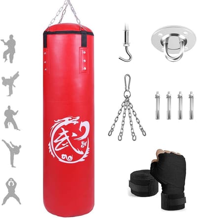 Hangende Bokszakken 120cm - Hoge Kwaliteit PU-leer voor Kickboksen, Muay Thai en MMA-Training
