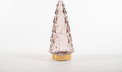 Anna's collection - Tree Glass 10,5X24,5Cm Pink With Golden Base 10...