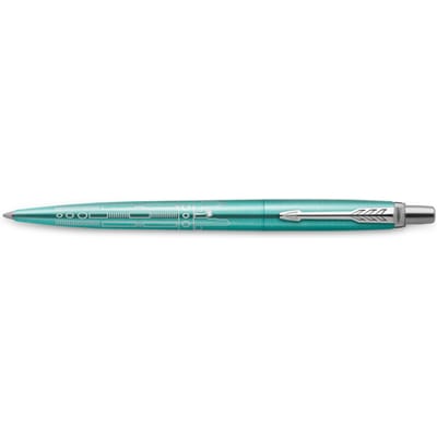 Parker Jotter balpen | Special Edition | Miami Turquoise met verchroomd detail | Medium penpunt | Blauwe inkt | Geschenkverpakking