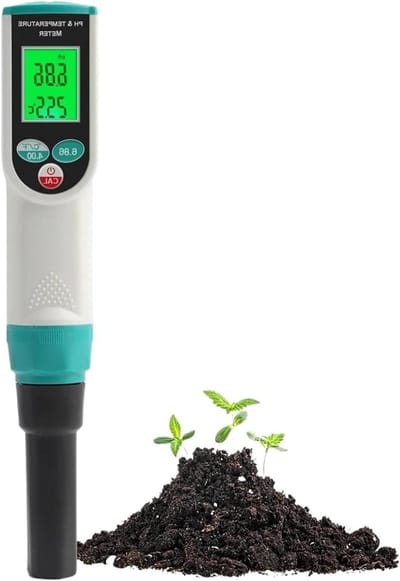 Bodemtester, Professionele 2 in 1 Bodemtester PH Meter PH Tester Hoge Nauwkeurigheid Sensor Zuurtemeter for Bodem