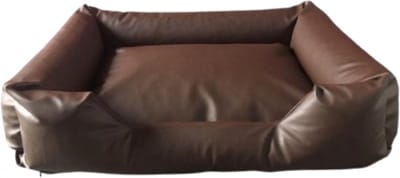 Topmast Hondensofa Hondenbed  Bruin Skai leer 100 x 80 cm