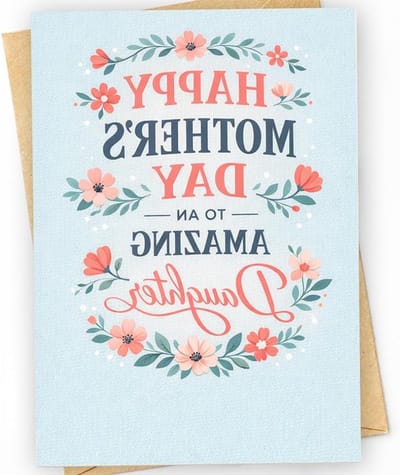 Elegante moederdagkaart voor dochter met bloemendesign, wenskaarten voor speciale momenten, inclusief envelop en persoonlijke boodschap