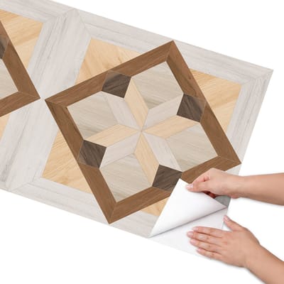 Coloray Meubel Wrap Folie - Bruin Meubelfolie - 65x130 cm - Wrapfolie Keuken Houten patroon - Decoratiefolie - Geometrische Meubelfolie - Meubel Wrap Folie - Woonkamer decoratie - Achtergronden en patronen
