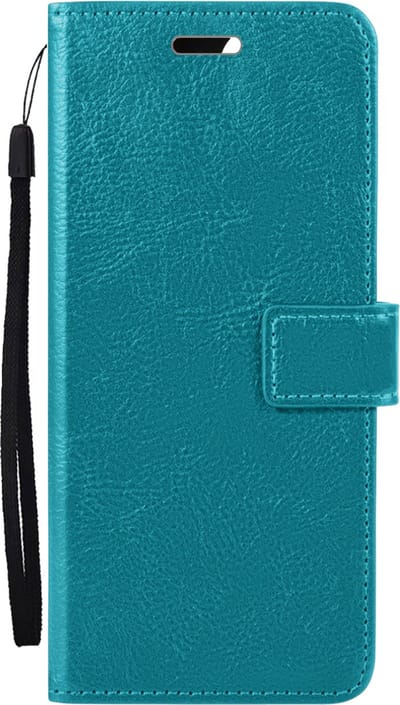 Hoes - Met Pasjeshouder - Geschikt voor OnePlus Nord CE 3 Lite - Luxe Bookcase Portemonee - Flip Case - Kunstleer Book Case - Flipcase - Book Cover - Walletcase - PortemonneeHoes - Turquoise