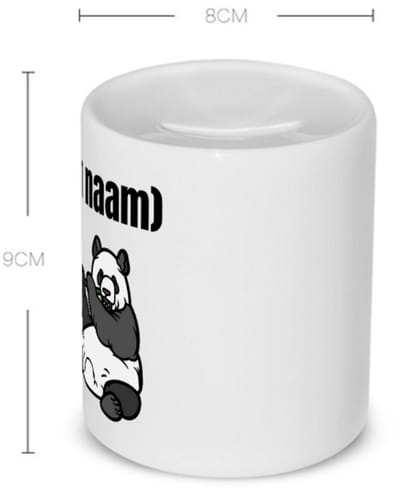 Akyol - panda en bamboe met eigen naam Spaarpot - Panda - panda liefhebbers - iemand die houdt van panda's - verjaardag - cadeau - kado - 350 ML inhoud
