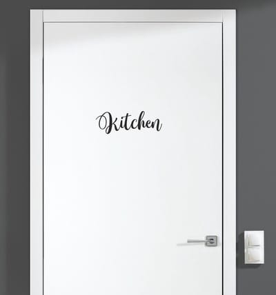 Deursticker - Kitchen - Zwart 15x5,5